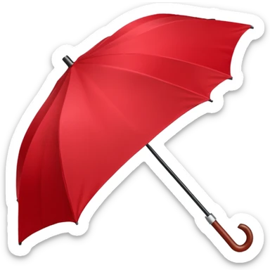 Folded Rain Umbrella red sticker