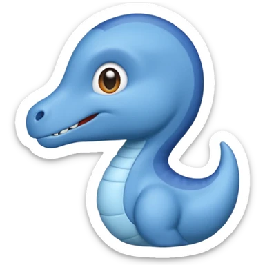 As un emoji de el dinosaurios ANQUILOSAURIO de perfil en color azul que sea bebe y tenga un efecto mas animado que sea mas animado y sin tantos picos  sticker