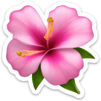 tropical flower pink sticker