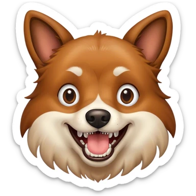 Dog with buck teeth sticker