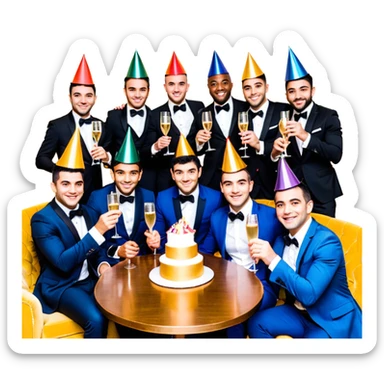 Tefi, Lewis Howes, Gary Vee, Tristan Tate, Tai Lopez, Josh King Madrid, Alex Hormozi, Iman Gadzhi, Branden Condy, Patrick Bet-David, Luke Belmar, Cardone, Shelby Sapp, Leila Hormozi, Tefi Valenzuela, business, Russell Brunson, partners, marketing, event , emoji, sales, money, mentor, party, emoji sticker