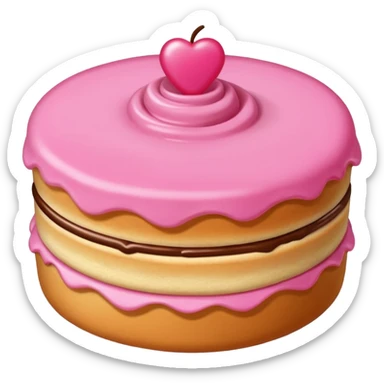 Pembe kremalı kek sticker