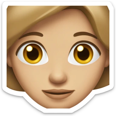 attractive brunette with her light brown, blue eyes attractive husband  sticker