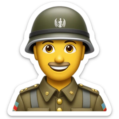 Un soldat allemand ayant son bras perpendiculaire en hauteur  sticker