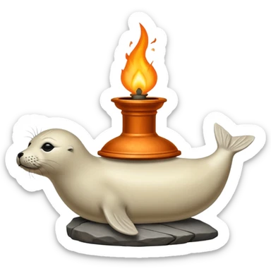 Seal oil lamp (qulliq), Inuits sticker