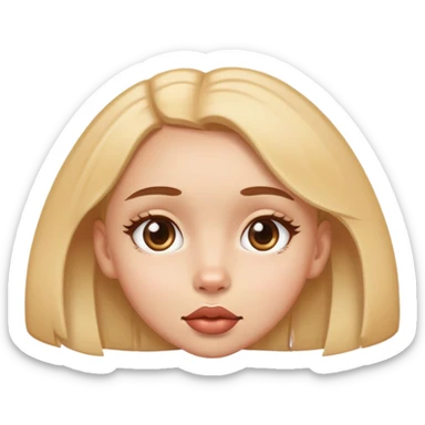 Girl with doggy eyes sticker