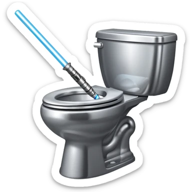 Skibidi toilet with a light saber sticker