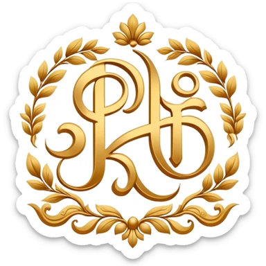 elegant Hindi calligraphy of the word Husn with decorative elements sticker