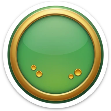 A totally green circle with a good at the middle sticker
