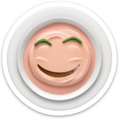 pink hummus in a white plate sticker