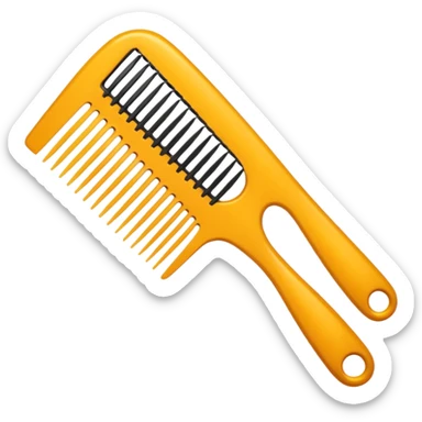 hairdressing comb sticker
