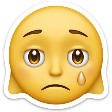 Create a Sad reaction emoji for a new social media app sticker