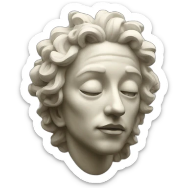 surrealistic sculpture sticker