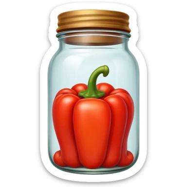 roasted red pepper in a jart sticker