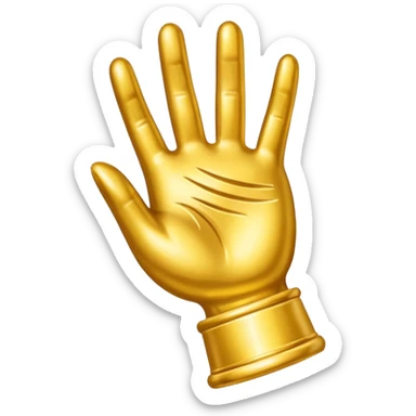 Eine goldene, geballte Hand die den Daumen nach oben streckt sticker