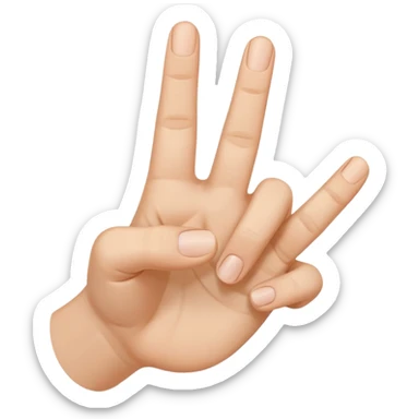 do a hand doing a three with thumb, index and middle finger sticker