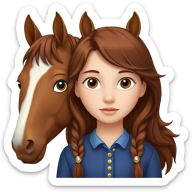 Girl with horse body sticker