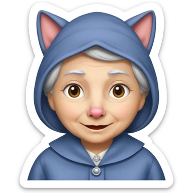 The big bad wolf is wearing Grandma's clothes. sticker