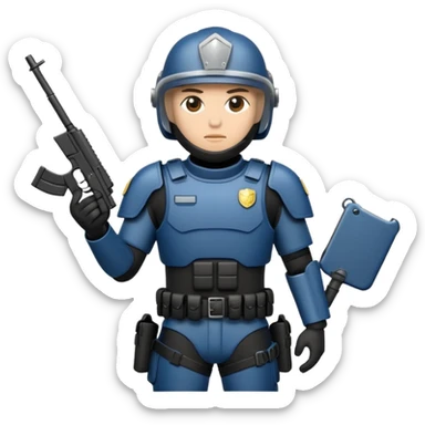 riot police sticker