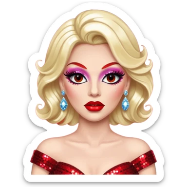 very sexy  drag queen baddie sticker