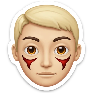 duas caras em um mesmo corpo uma boa e uma má sticker