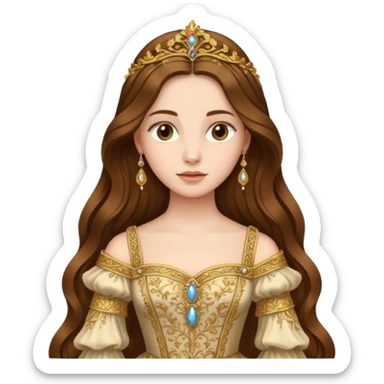 Renaissance lady sticker