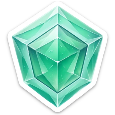 green ice frosted shield sticker