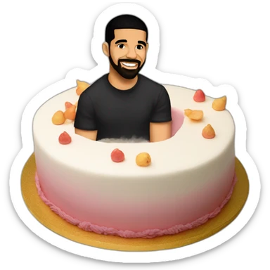 Drake on a cake sticker