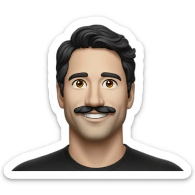 30-year-old-silicon-valley-creator-economy-startup-founder-smiling-in-a-black-tshirt-with-broad-shoulders-profile-photo-with-and-mustache-wavy-dark-hair sticker