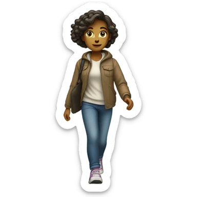 Girl on the road  sticker