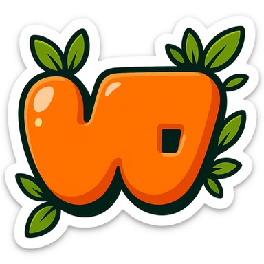 Plump, extra rounded cartoon-style Twitch logo, soft and puffy, with bold black outline, expressive shadows, glossy highlights, and bright leaves around the logo. No sharp corners, no background. Match the reference style closely, emphasize contours, shadows, and highlights as in the reference image. sticker