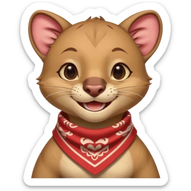 Animal fossa in bandana from league of legends laughing emoticon sticker