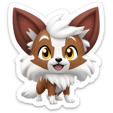 Lycanroc Vulpix Rocruff Zigzagoon sticker