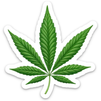 Cannabis leaf with rotation design on our sticker