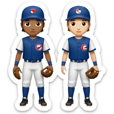 quiero dos equipos enemigos de baseball  sticker