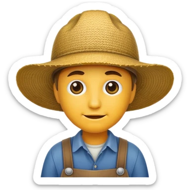 farmer hat sticker