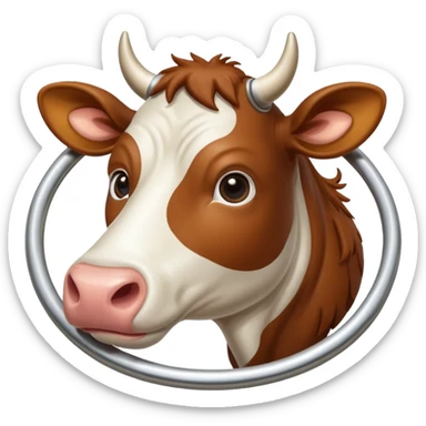  A cow that is mixed with Saturn La vacca
 sticker