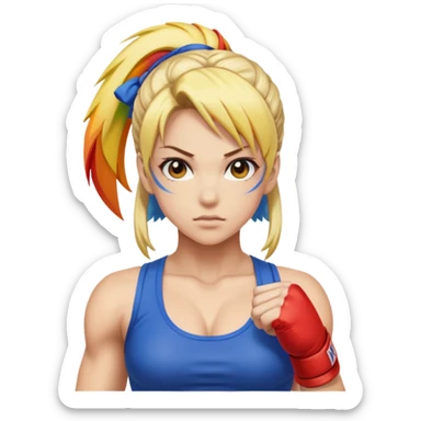 rainbow mika street fighter sticker