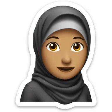 Hijab-wearing female psychologist emoji sticker