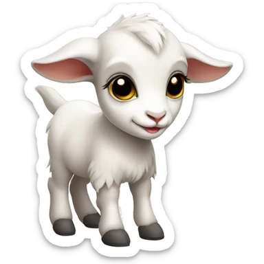 Baby goat wearing shoes sticker
