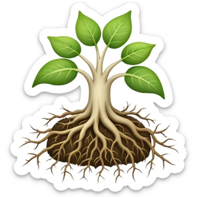 baby plant roots sticker