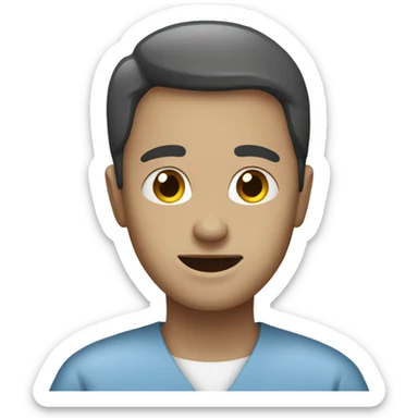 person in hospital sticker