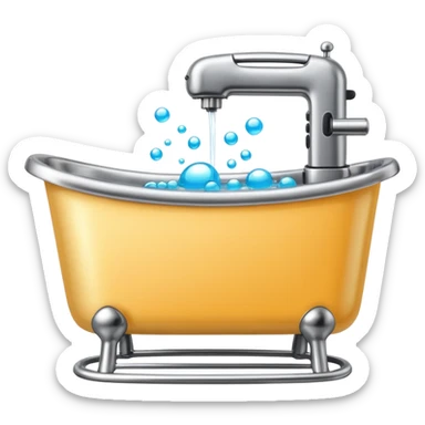 Bathtub with toaster in it sticker