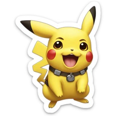 Pikachu joyeux sticker