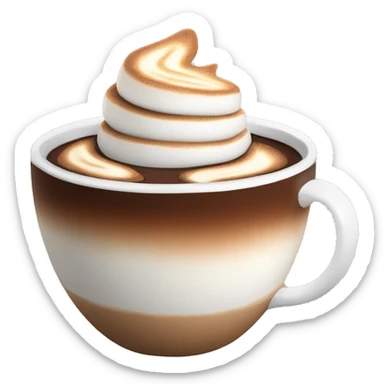 hot chocolate with a toasted marshmallow rim sticker