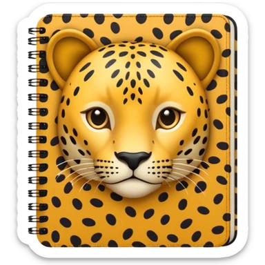 leopard patterned notebook sticker