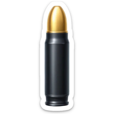 black long bullet metallic sticker