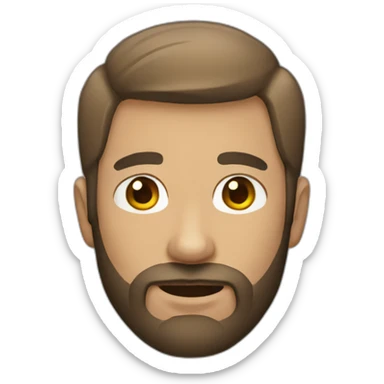 Man with a beard and short hair sticker