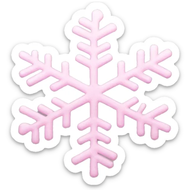 pastel pink snowflake  sticker