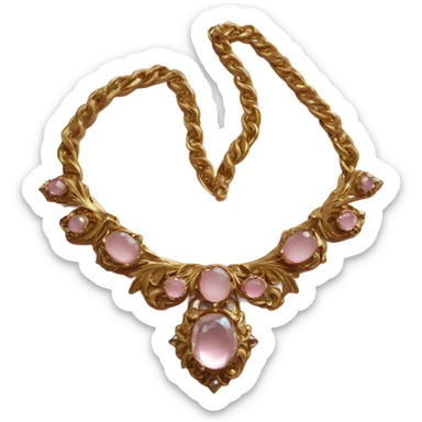 𝗏𝗂𝗇𝗍𝖺𝗀𝖾 𝗋𝗈𝖼𝗈𝖼𝗈 𝗀𝗈𝗅𝖽 𝗇𝖾𝖼𝗄𝗅𝖺𝖼𝖾 𝗐𝗂𝗍𝗁 𝗉𝖺𝗅𝖾 𝗉𝗂𝗇𝗄 𝗃𝖾𝗐𝖾𝗅  sticker